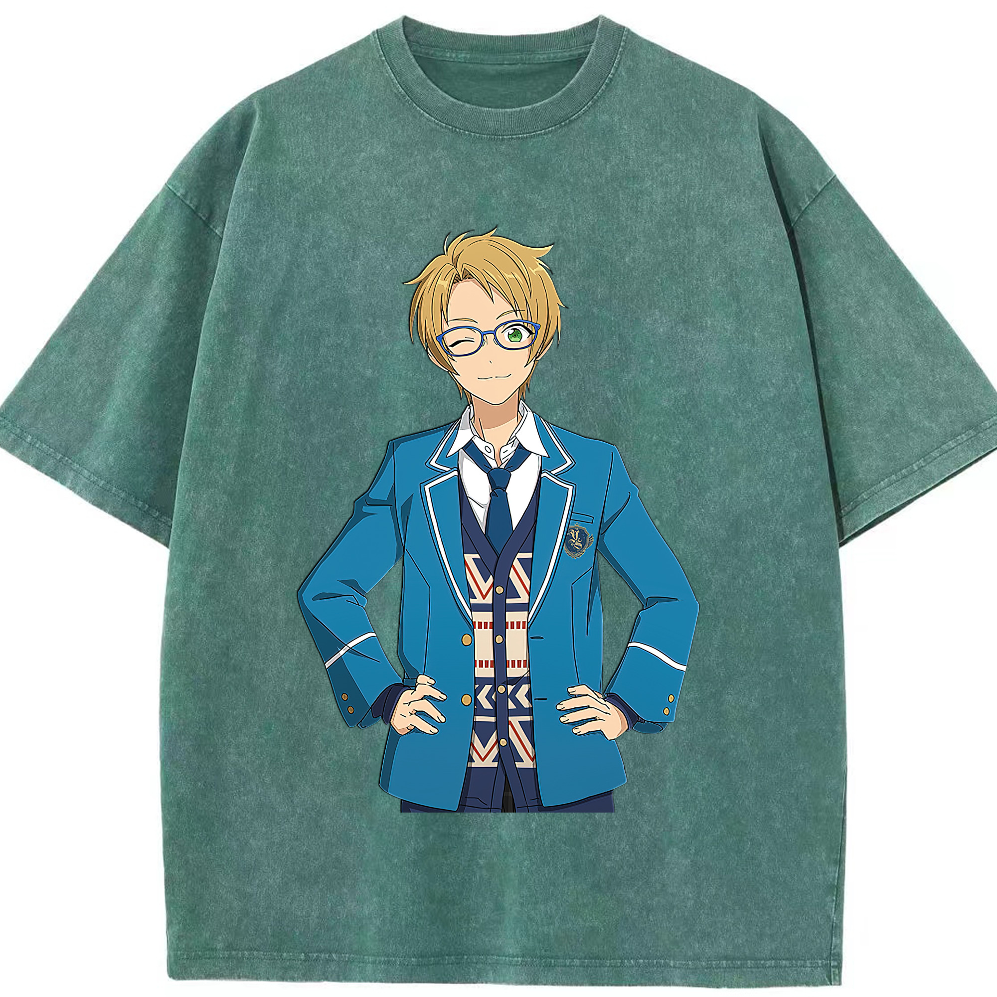 （画像用） あんさんぶるスターズ! Ensemble Stars 綿100% ヴィンテージ風 半袖Tシャツ（フロントプリント）